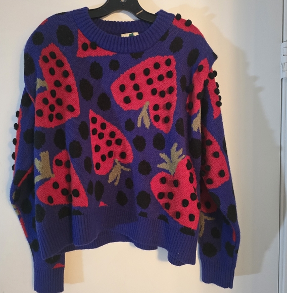 XS/S/M Farm Rio Heartberry Sweater - Picture 6 of 7